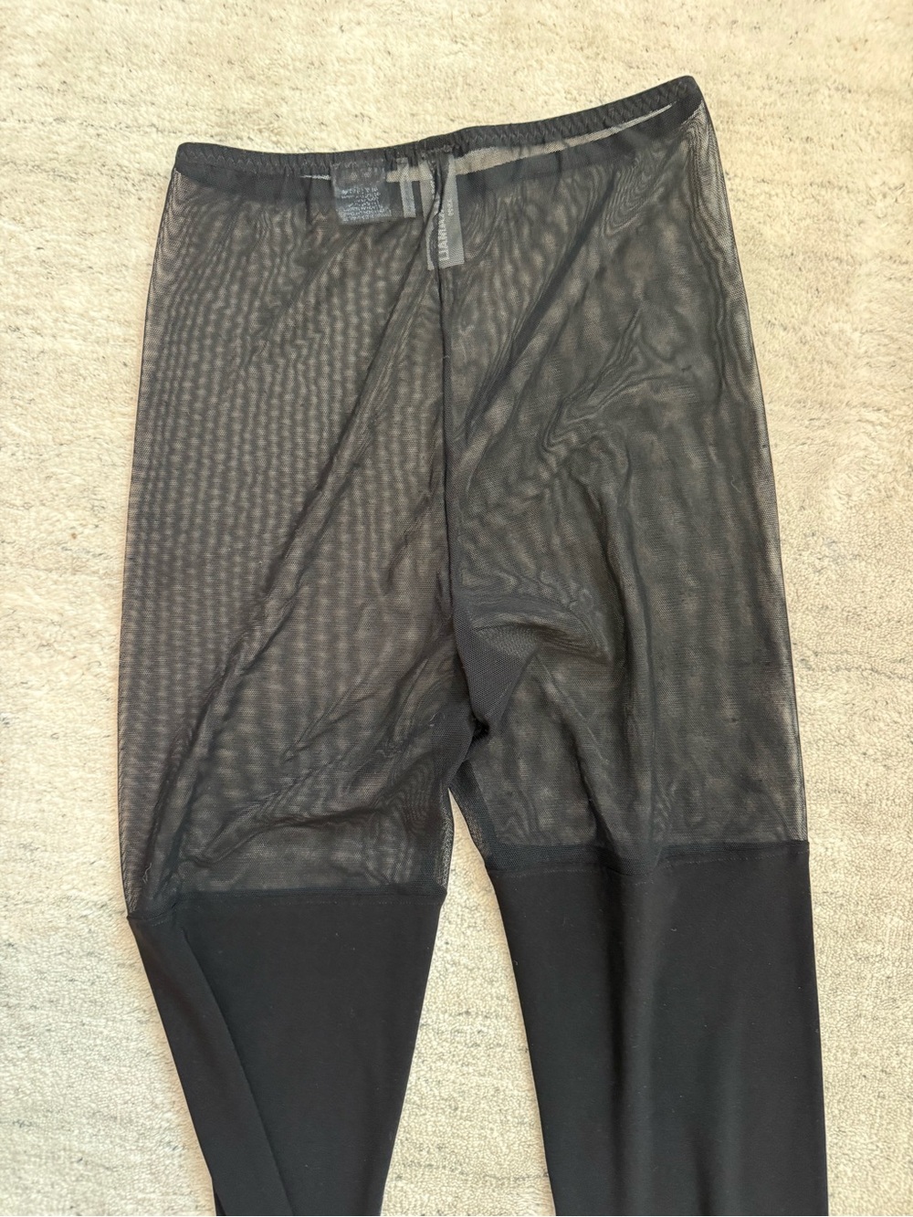 NORMA KAMALI mesh accent leggings XS